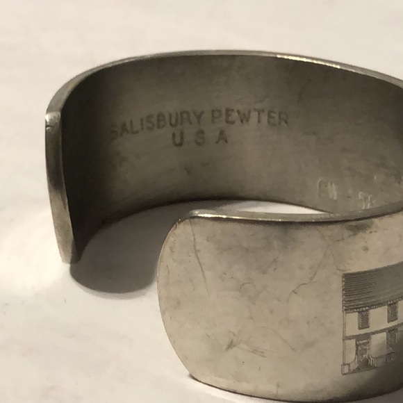 Salisbury Pewter USA 2011 Cuff Bracelet Bicentennial Revolutionary Landmarks - Picture 7 of 11